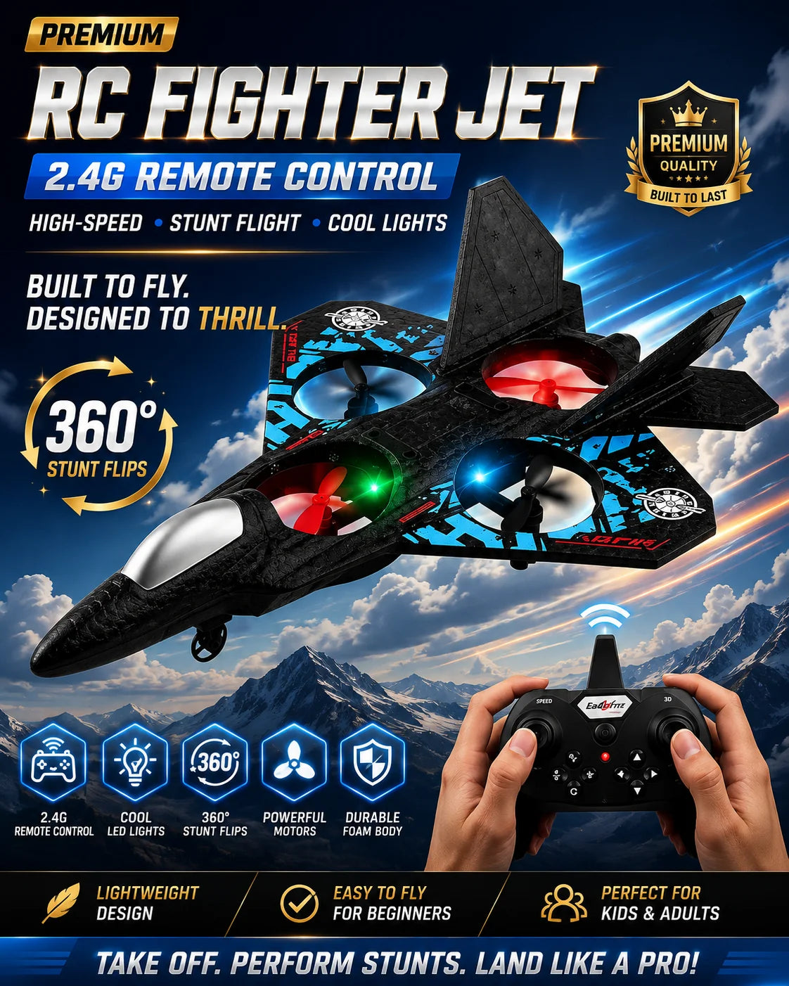 Remote Control F16 Fighter Jet