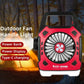 Multipurpose Rechargeable Desk & Camping Fan with LED Light, Flashlight & Power Bank