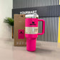 Pink Stanley 40 Oz Stainless Steel Tumbler | Leak-Proof Vacuum Insulated Travel Mug | Hot & Cold