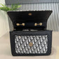 Black | Dior Oblique Canvas & Leather Flap Clutch | Luxury Designer Handbag for Women