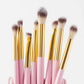 Cosmetics Elegance Brush Set – Studded White Makeup Brushes Kit