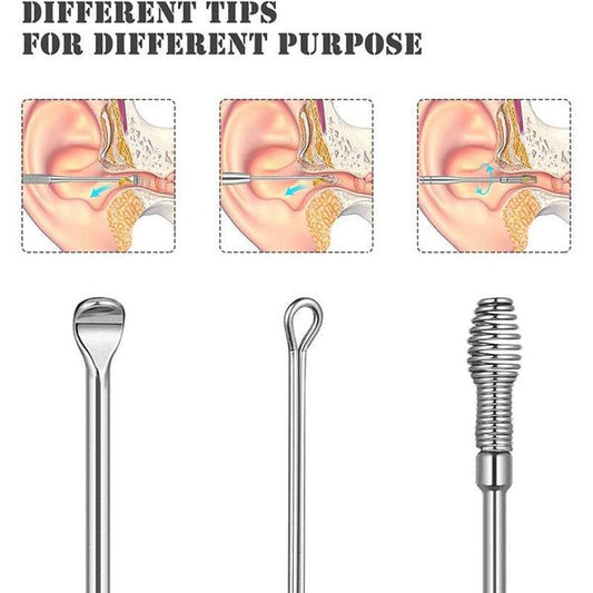 6-Piece Ear Wax Cleaning Kit |  Portable & Easy to Use